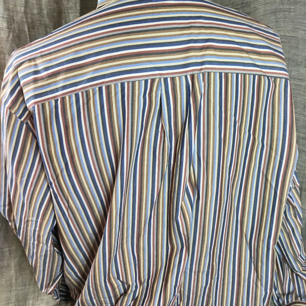 Long Sleeve Consensus Button Up Striped Shirt 2xl - image 2